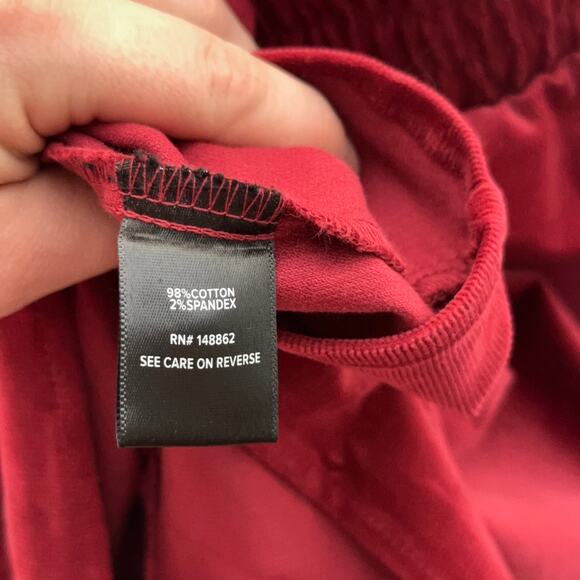 TORRID Mini Corduroy Skirtall Overall Skirt Jumper Cherry Red Sz 1X {3J39} - Picture 5 of 6